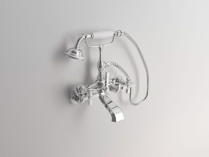 CROWE - 2 hole wall-mounted bathtub tap with hand shower _ Park Avenue